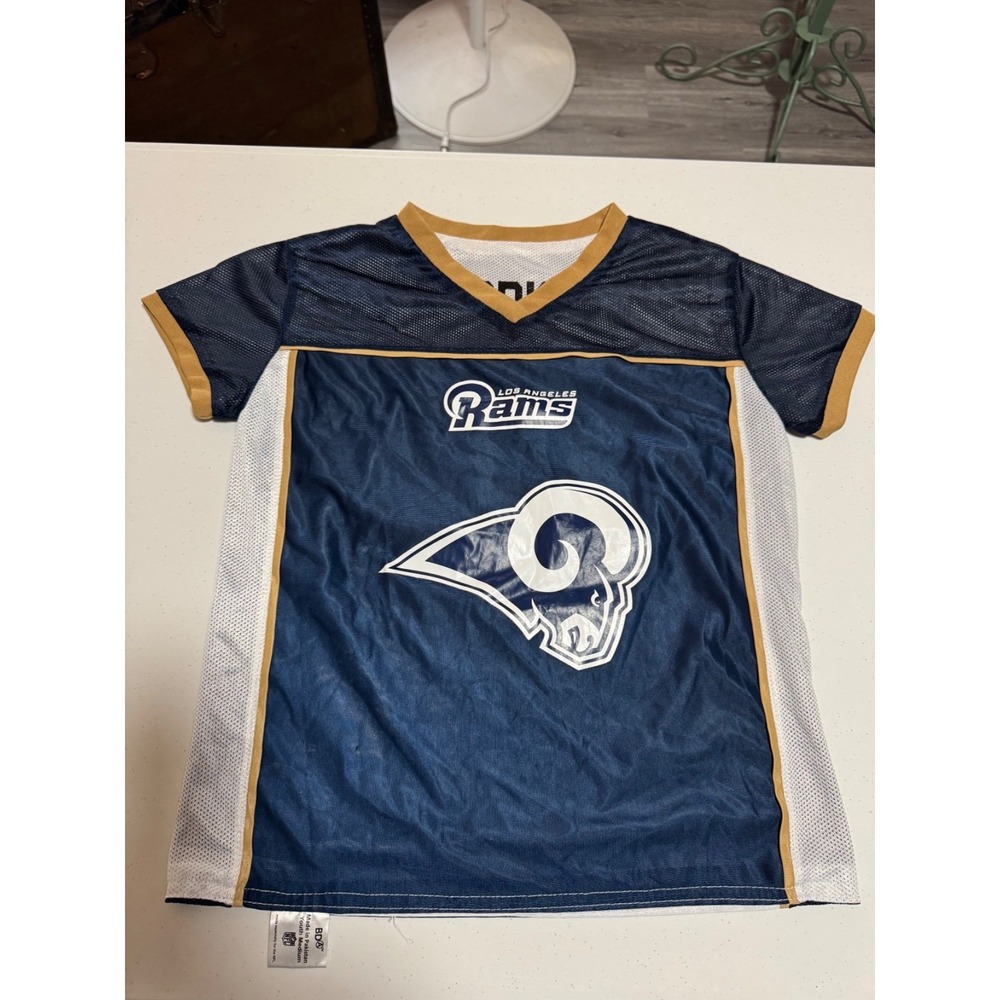 NFL Los Angeles Rams Jersey Youth Medium Berrios‎ Flag Football Blue BDA